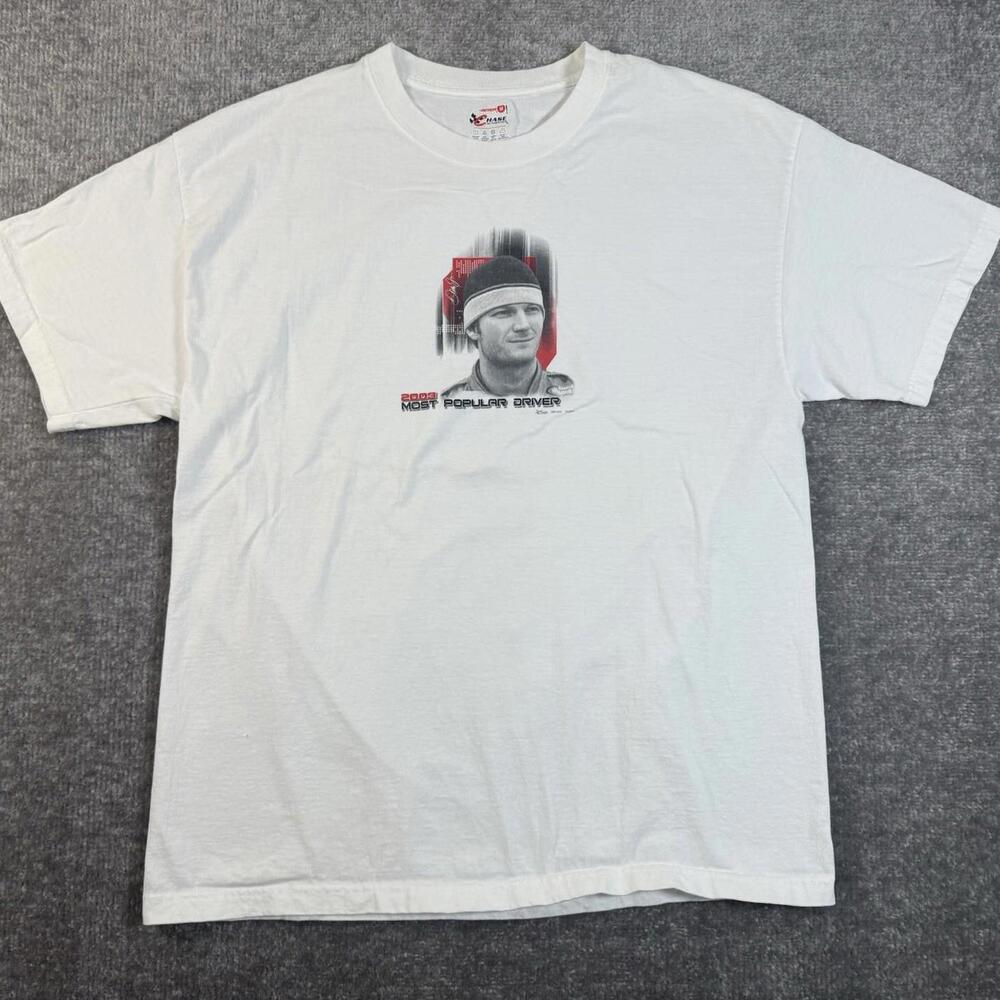 NASCAR Dale Earnhardt Jr. Budweiser 2 Sided Graphic T Shirt Medium